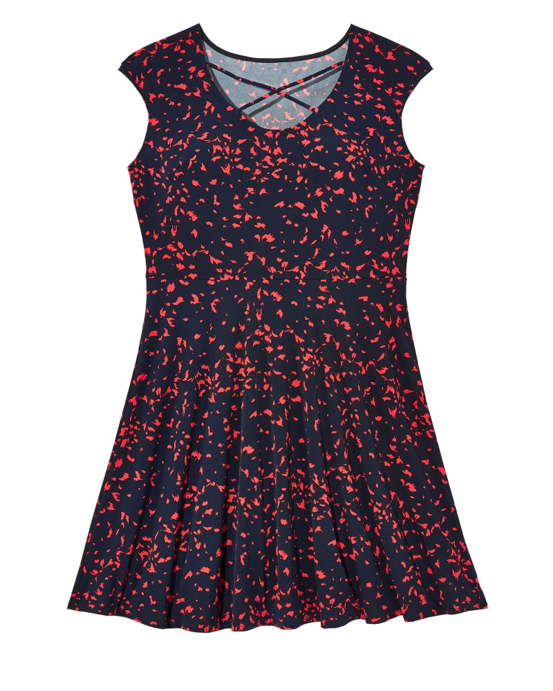 Front of plus size Ceram Criss-Cross Neck Fit and Flare Dress by Meri Skye | Dia&Co | dia_product_style_image_id:131823